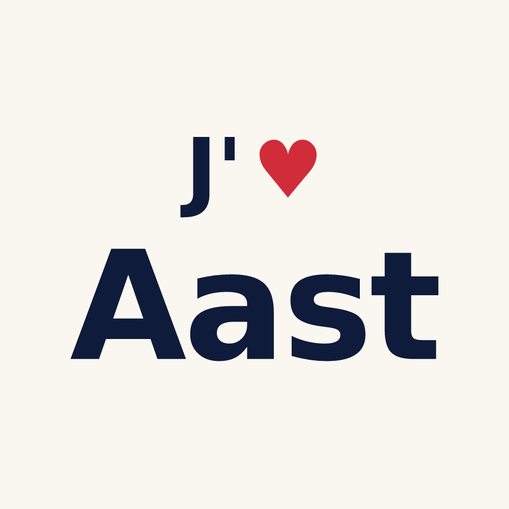 Tasse personnalisée Aast — design J'aime Aast