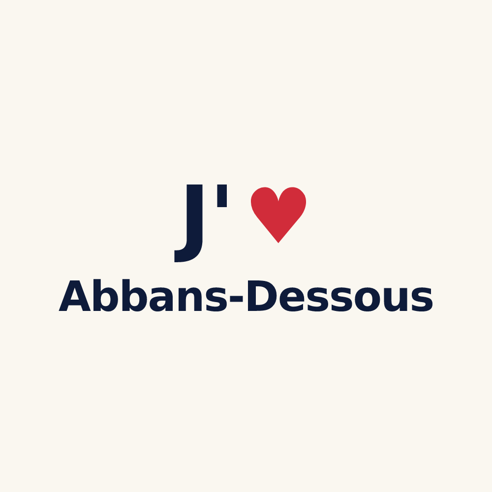 Tasse personnalisée Abbans-Dessous — design J'aime Abbans-Dessous