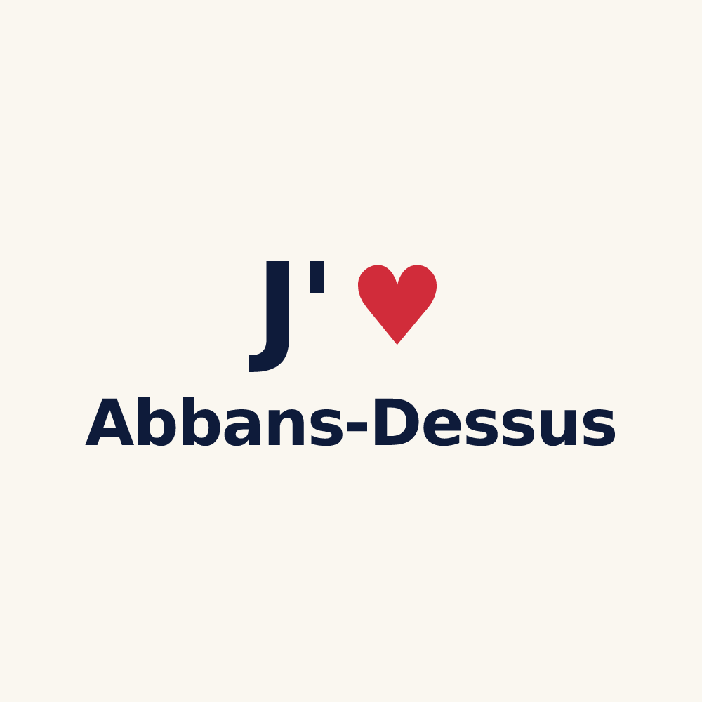Tasse personnalisée Abbans-Dessus — design J'aime Abbans-Dessus