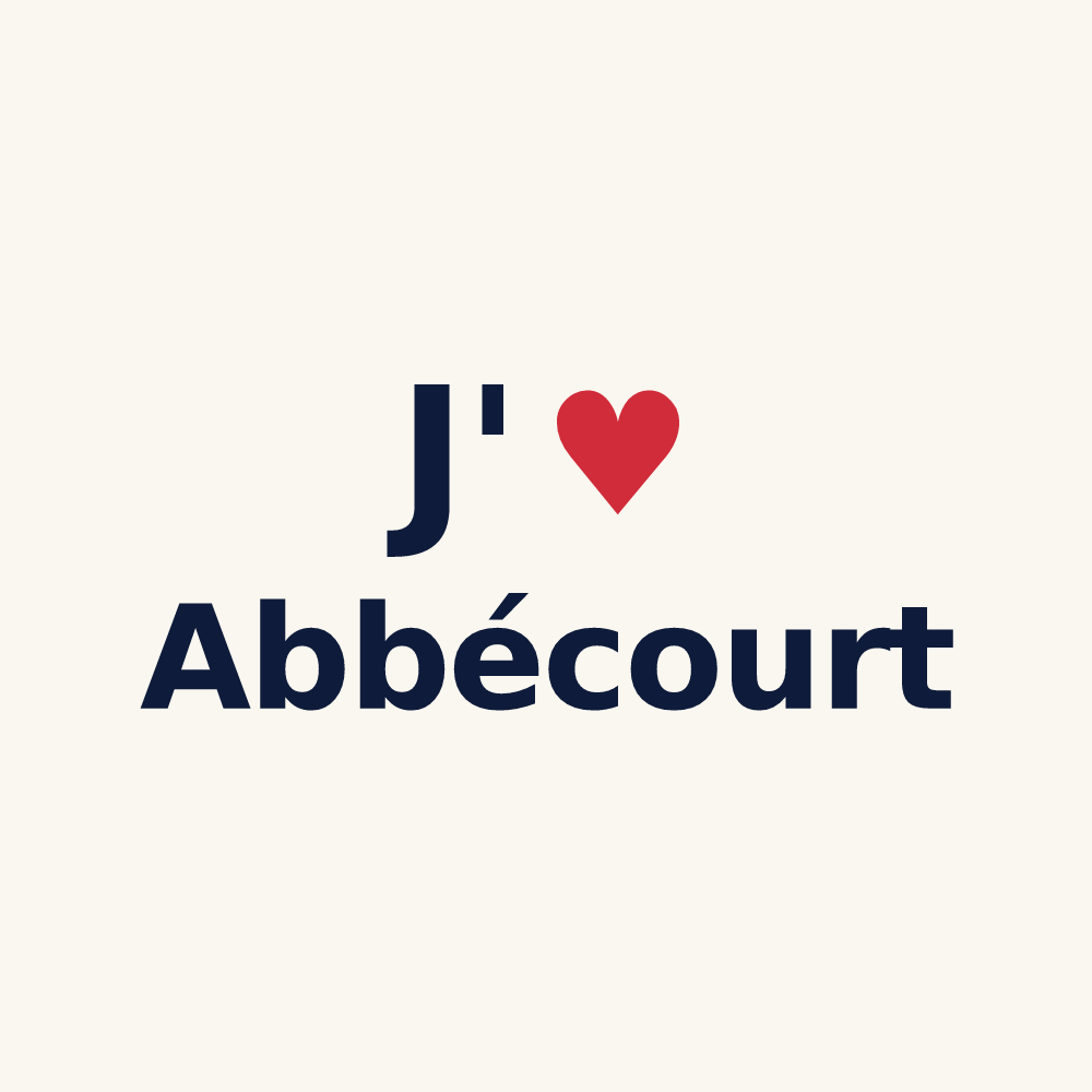 Tasse personnalisée Abbécourt — design J'aime Abbécourt
