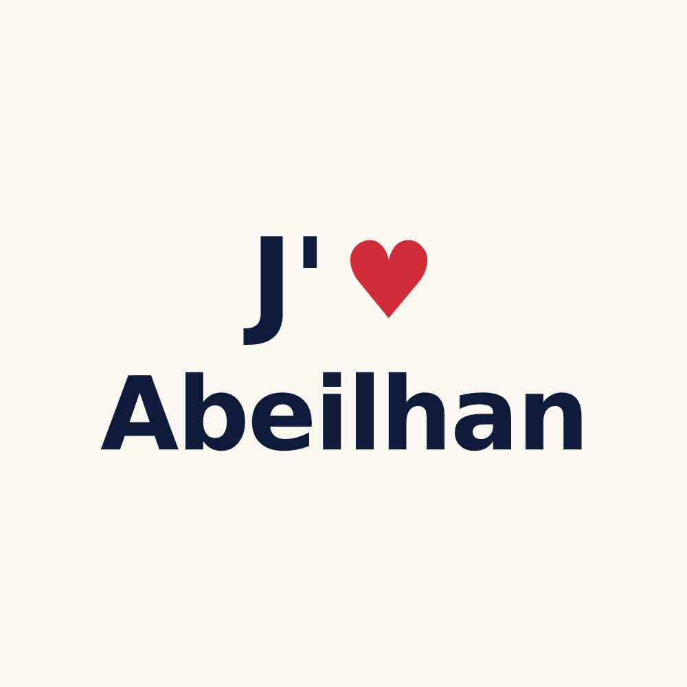 Tasse personnalisée Abeilhan — design J'aime Abeilhan