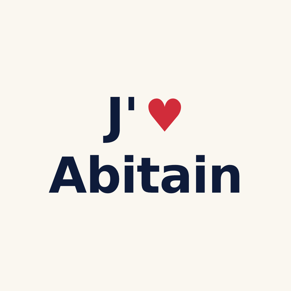 Tasse personnalisée Abitain — design J'aime Abitain