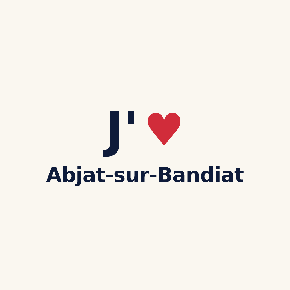 Tasse personnalisée Abjat-sur-Bandiat — design J'aime Abjat-sur-Bandiat