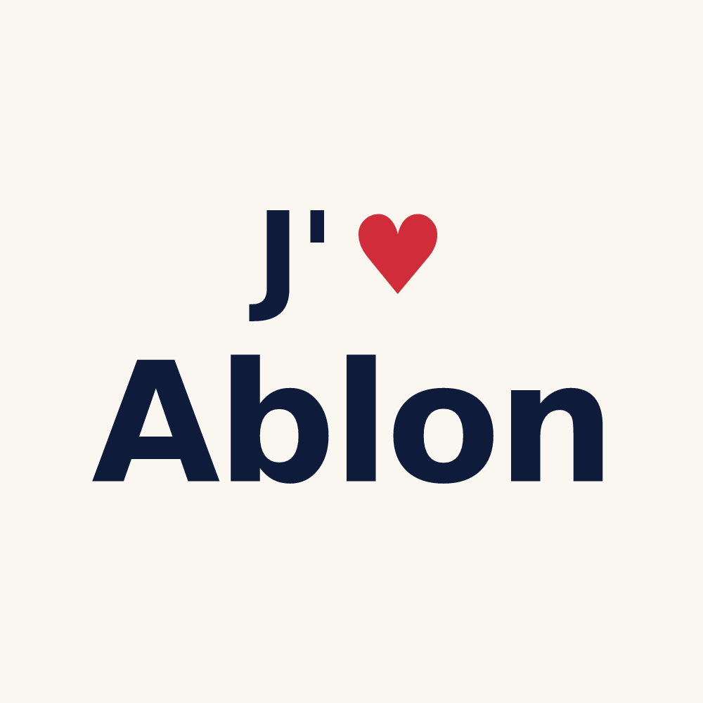 Tasse personnalisée Ablon — design « J'aime Ablon » imprimé sur la tasse
