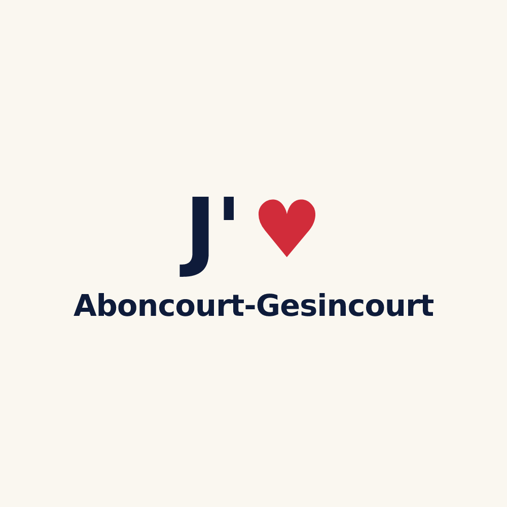 Tasse personnalisée Aboncourt-Gesincourt — design J'aime Aboncourt-Gesincourt