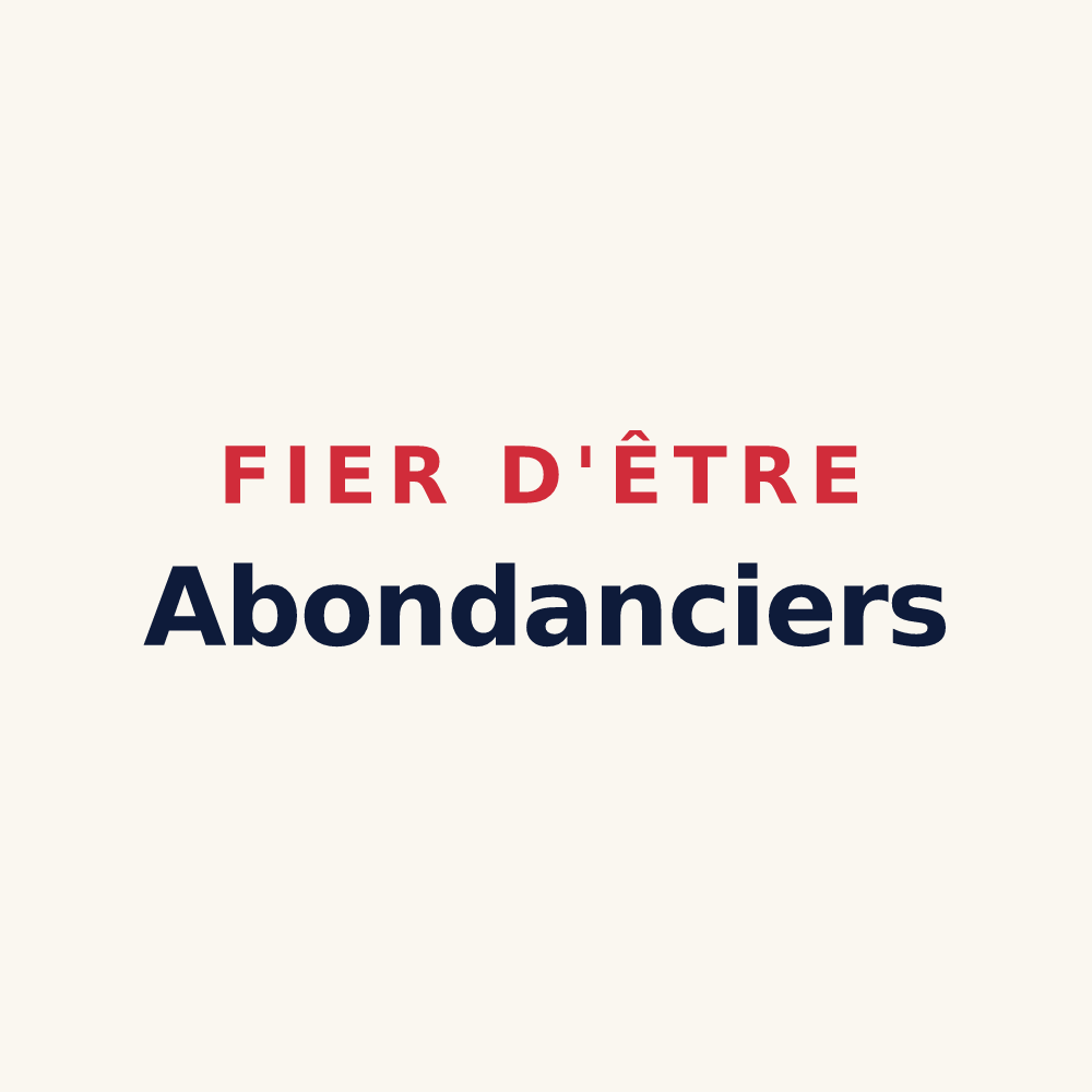 Tasse « Fier d'être Abondanciers » — design pour Abondance