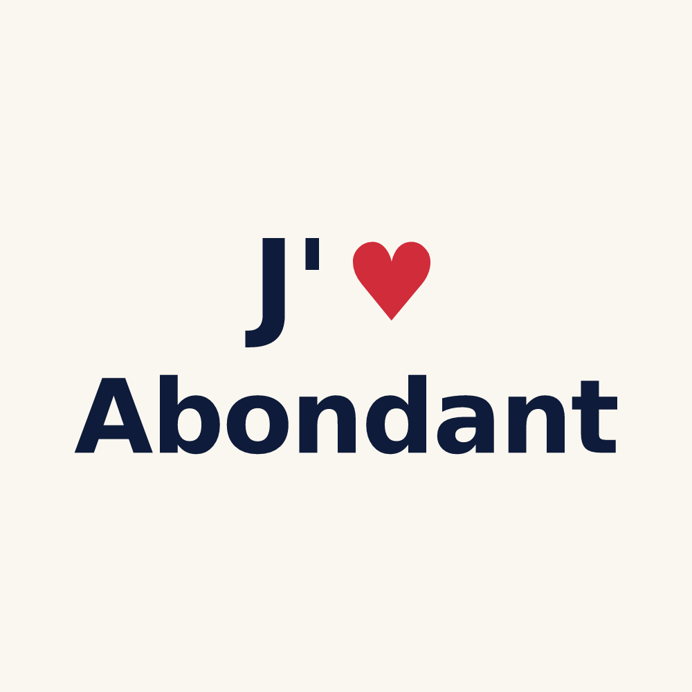 Tasse personnalisée Abondant — design J'aime Abondant