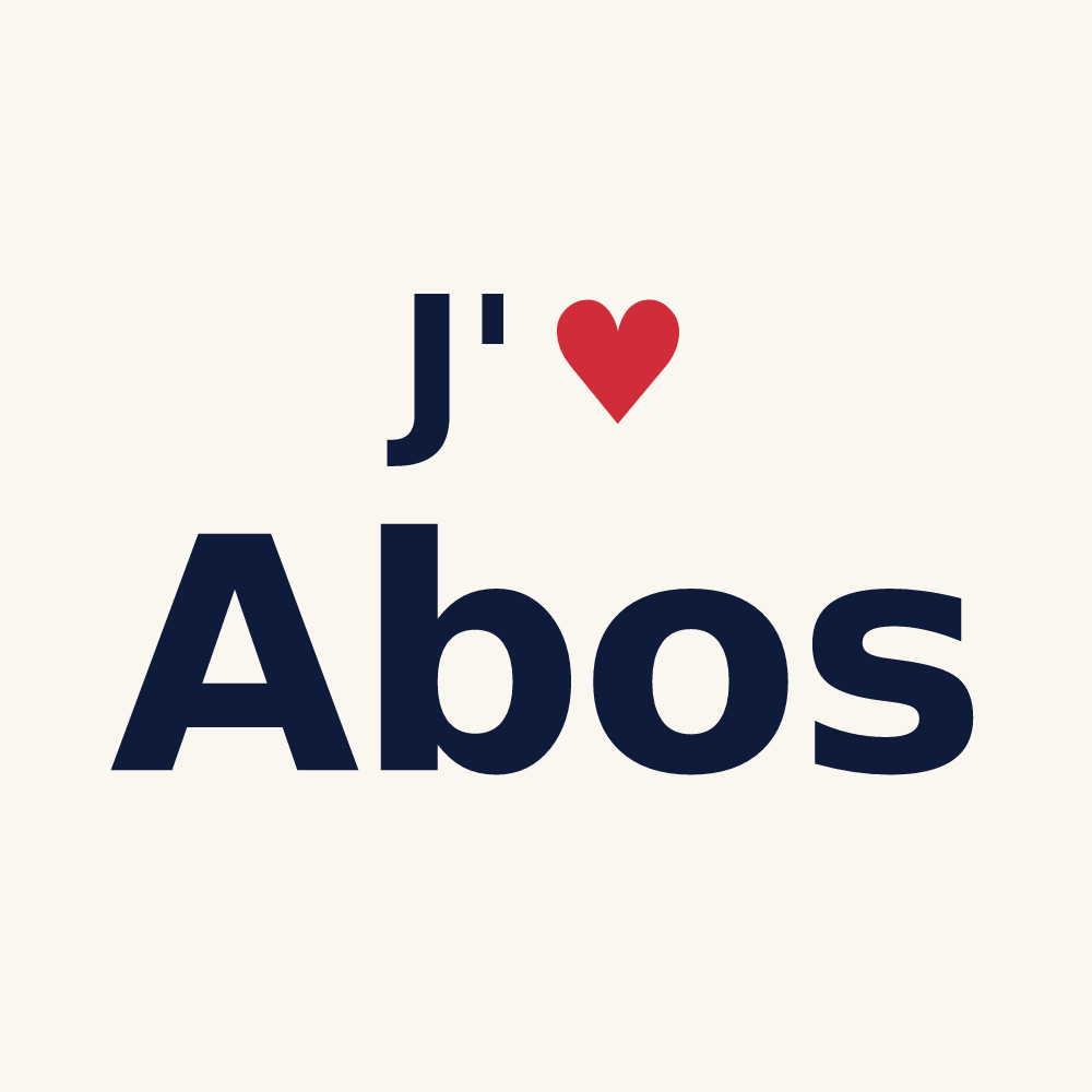 Tasse personnalisée Abos — design J'aime Abos