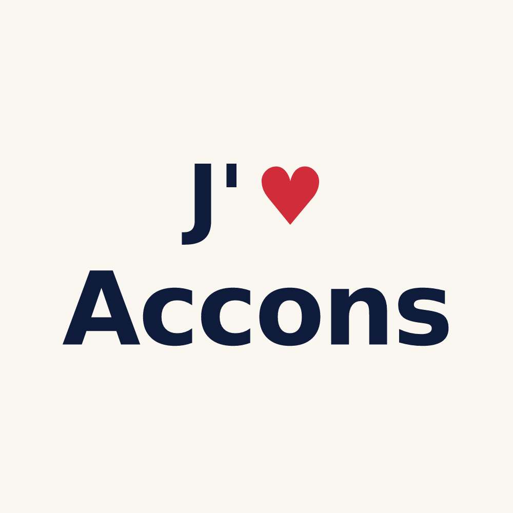 Tasse personnalisée Accons — design J'aime Accons