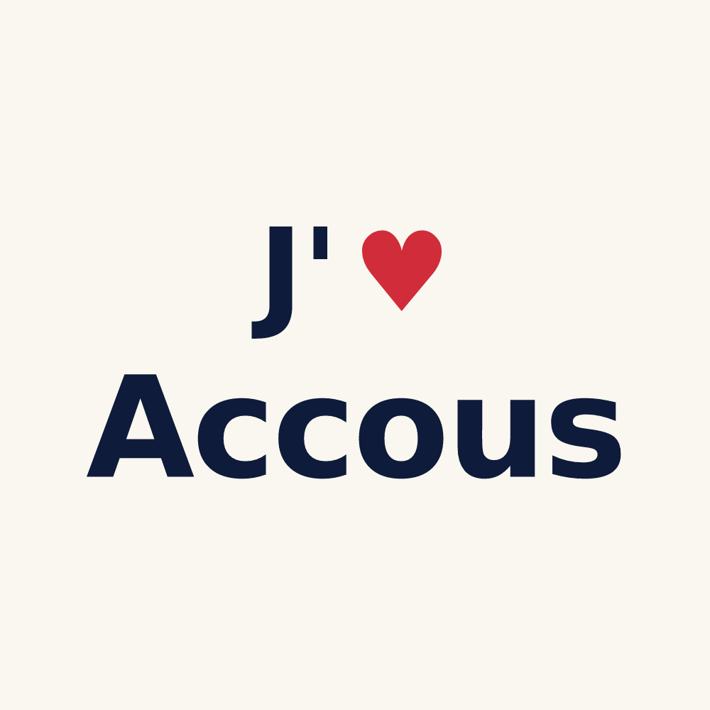 Tasse personnalisée Accous — design J'aime Accous