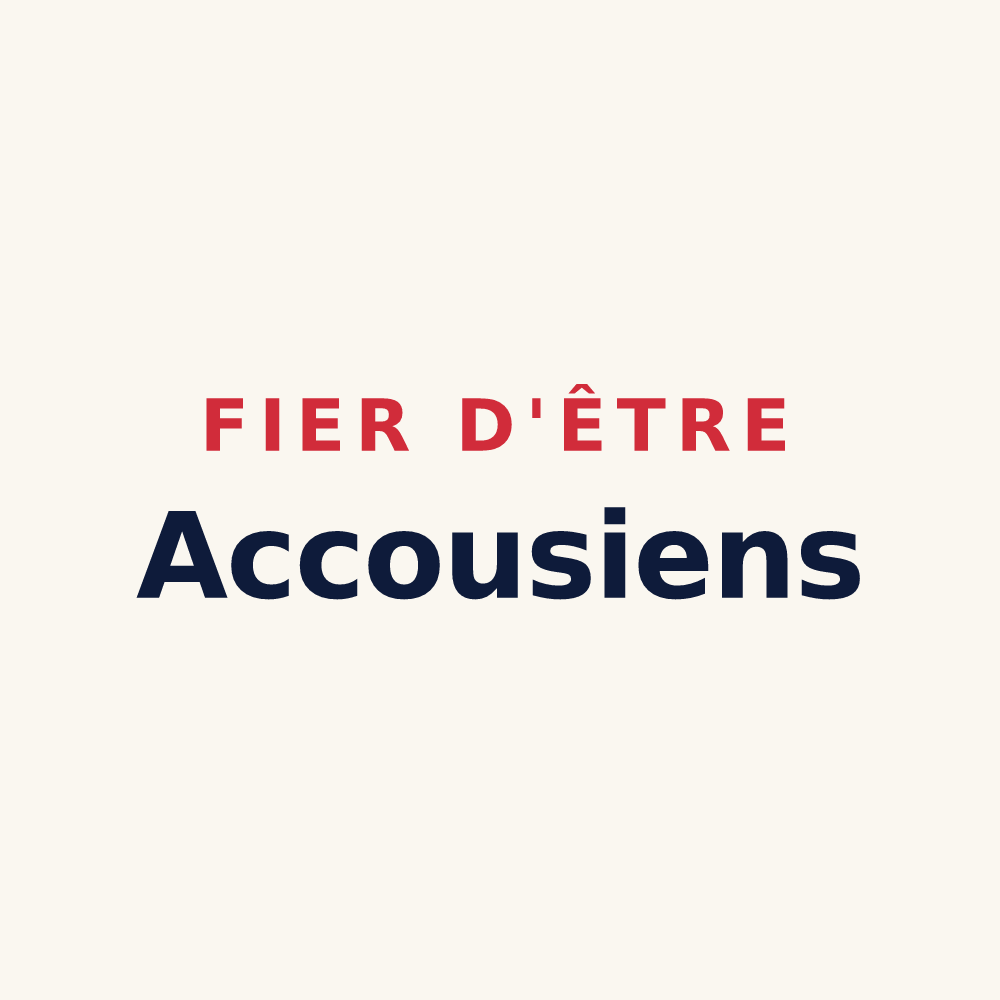 Tasse « Fier d'être Accousiens » — design pour Accous