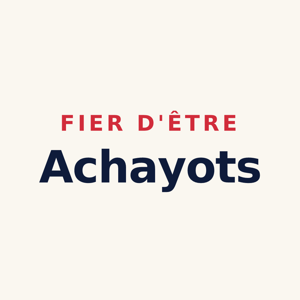 Tasse « Fier d'être Achayots » — design pour Achey