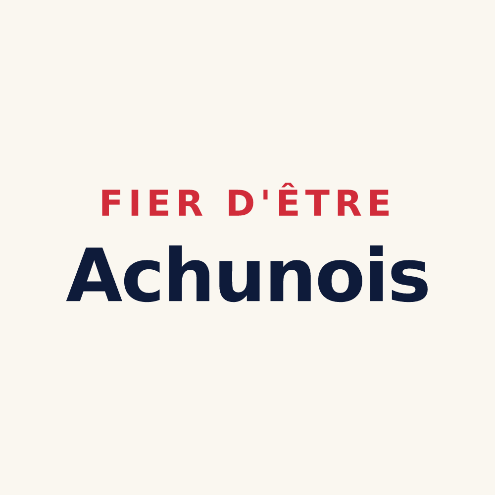Tasse « Fier d'être Achunois » — design pour Achun