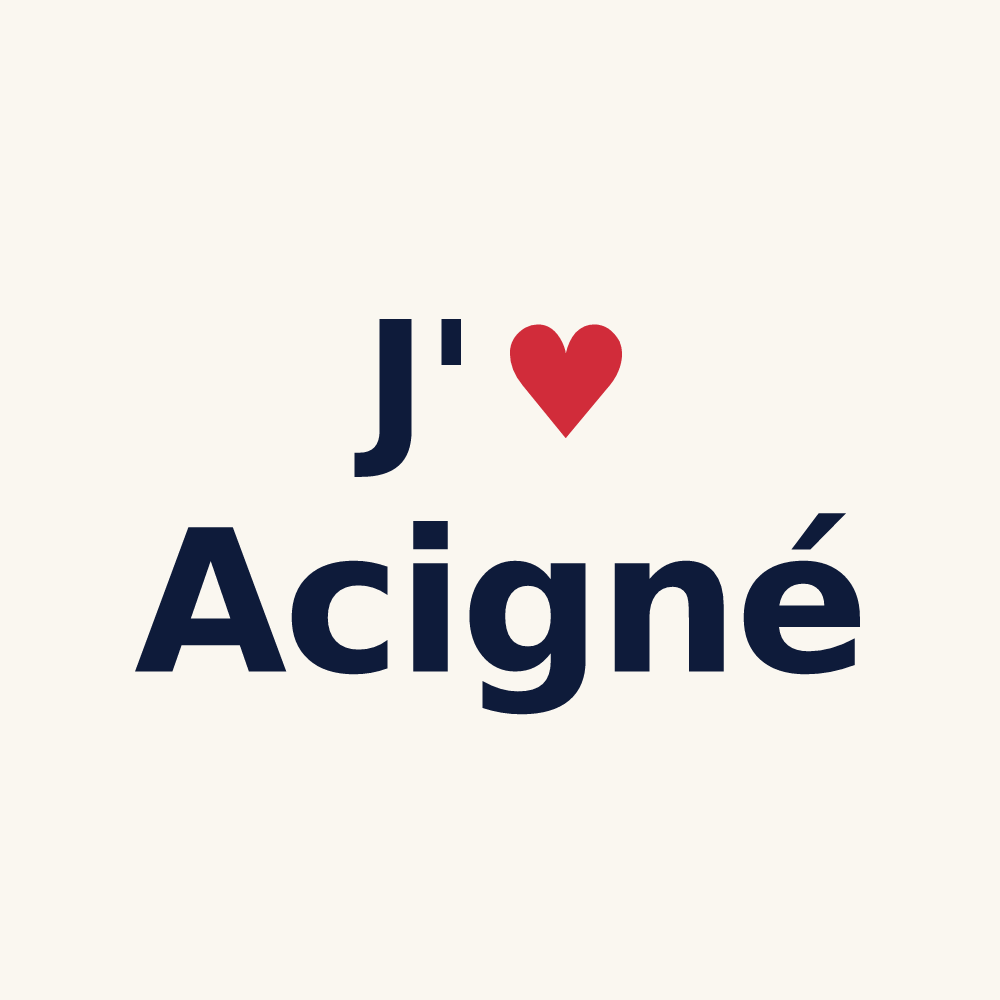 Tasse personnalisée Acigné — design J'aime Acigné