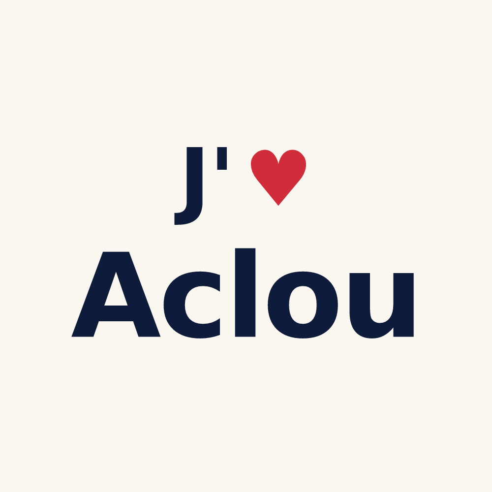Tasse personnalisée Aclou — design J'aime Aclou