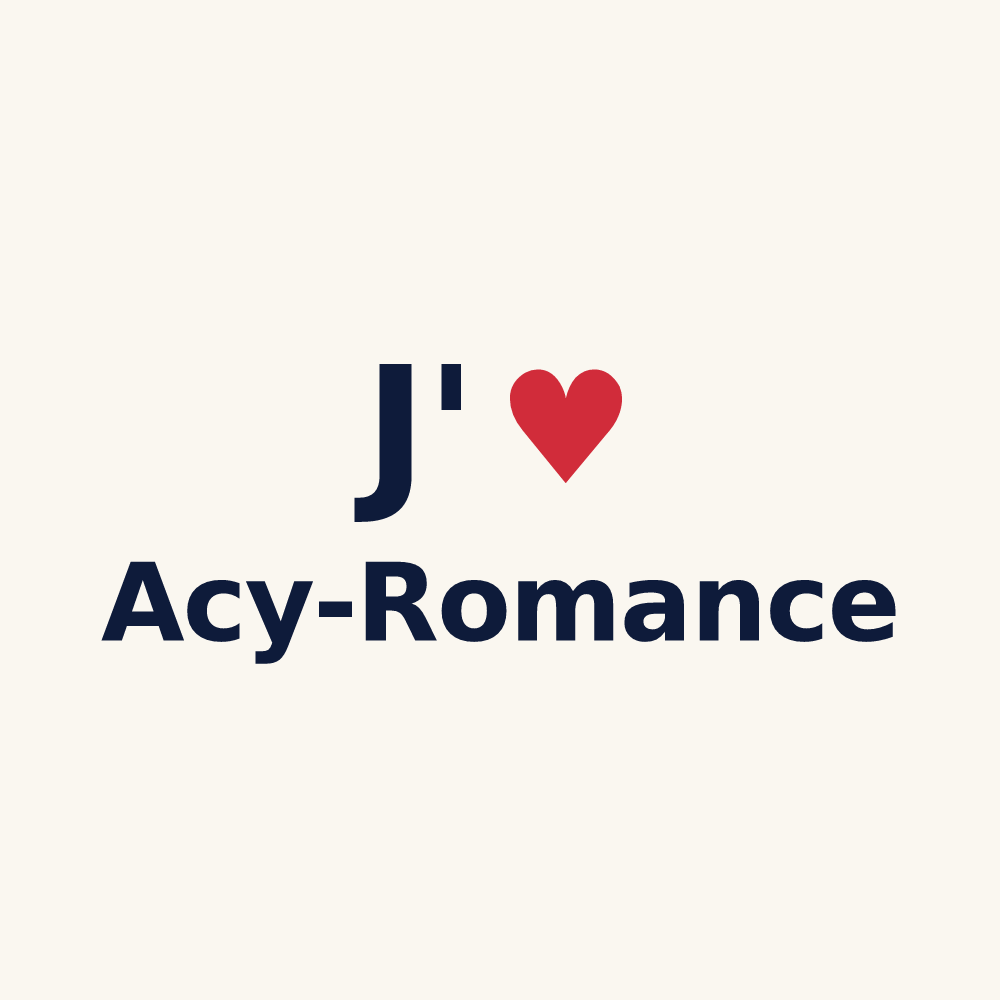 Tasse personnalisée Acy-Romance — design J'aime Acy-Romance
