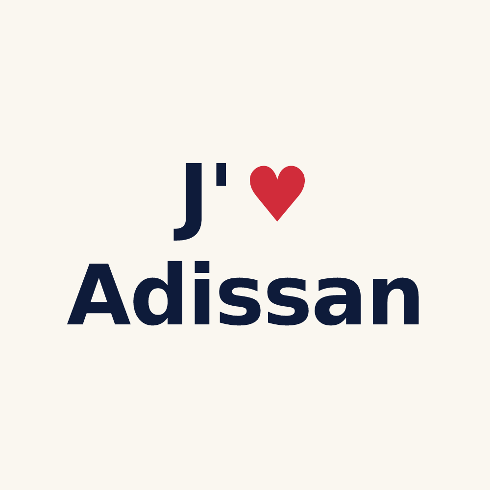 Tasse personnalisée Adissan — design J'aime Adissan