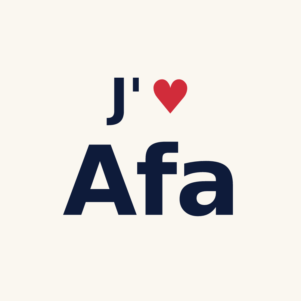 Tasse personnalisée Afa — design J'aime Afa