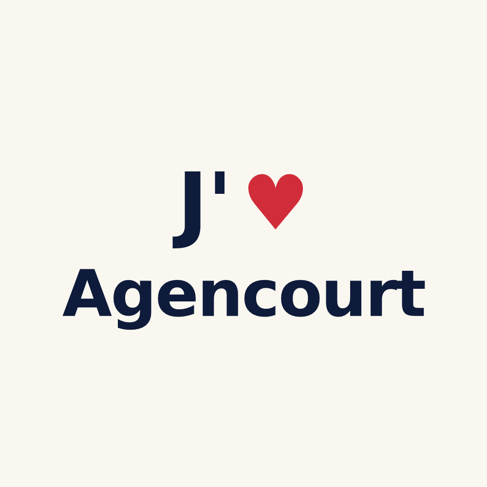 Tasse personnalisée Agencourt — design J'aime Agencourt