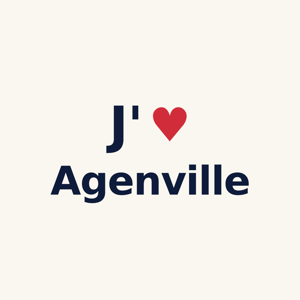 Tasse personnalisée Agenville — design J'aime Agenville