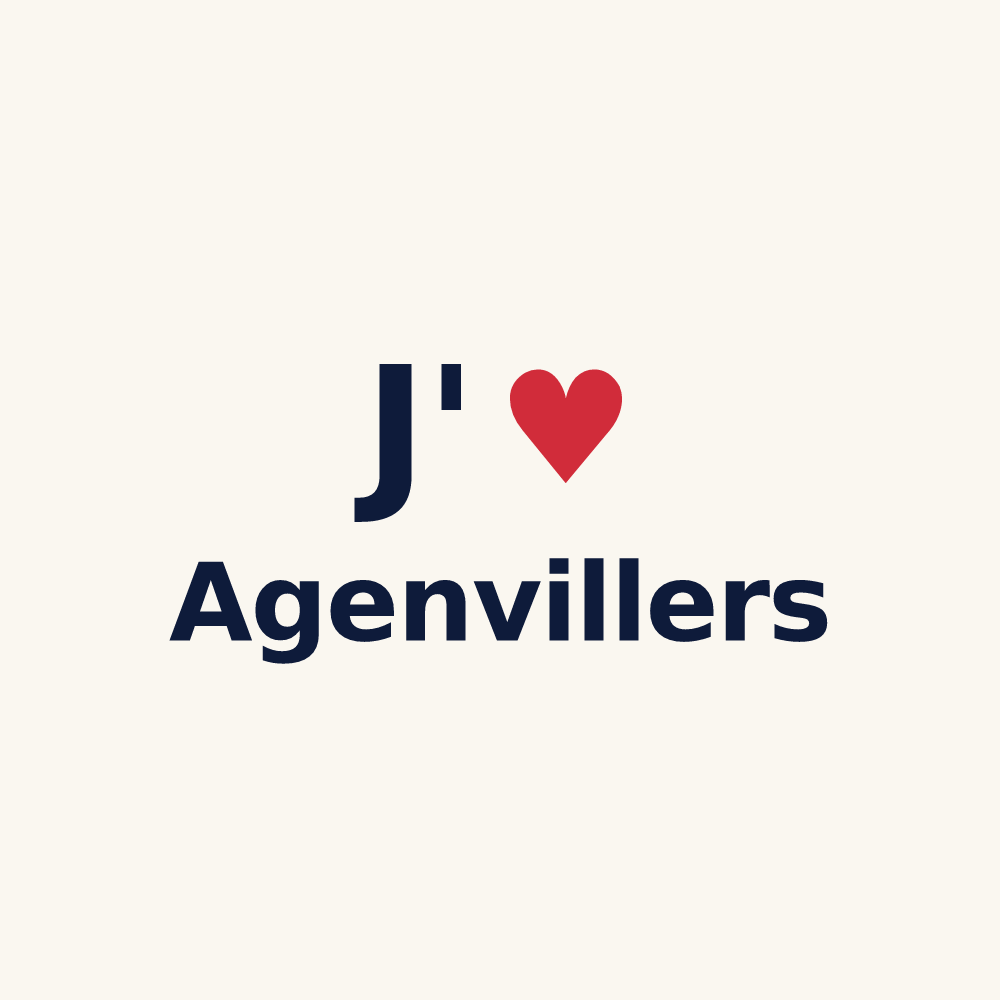 Tasse personnalisée Agenvillers — design J'aime Agenvillers