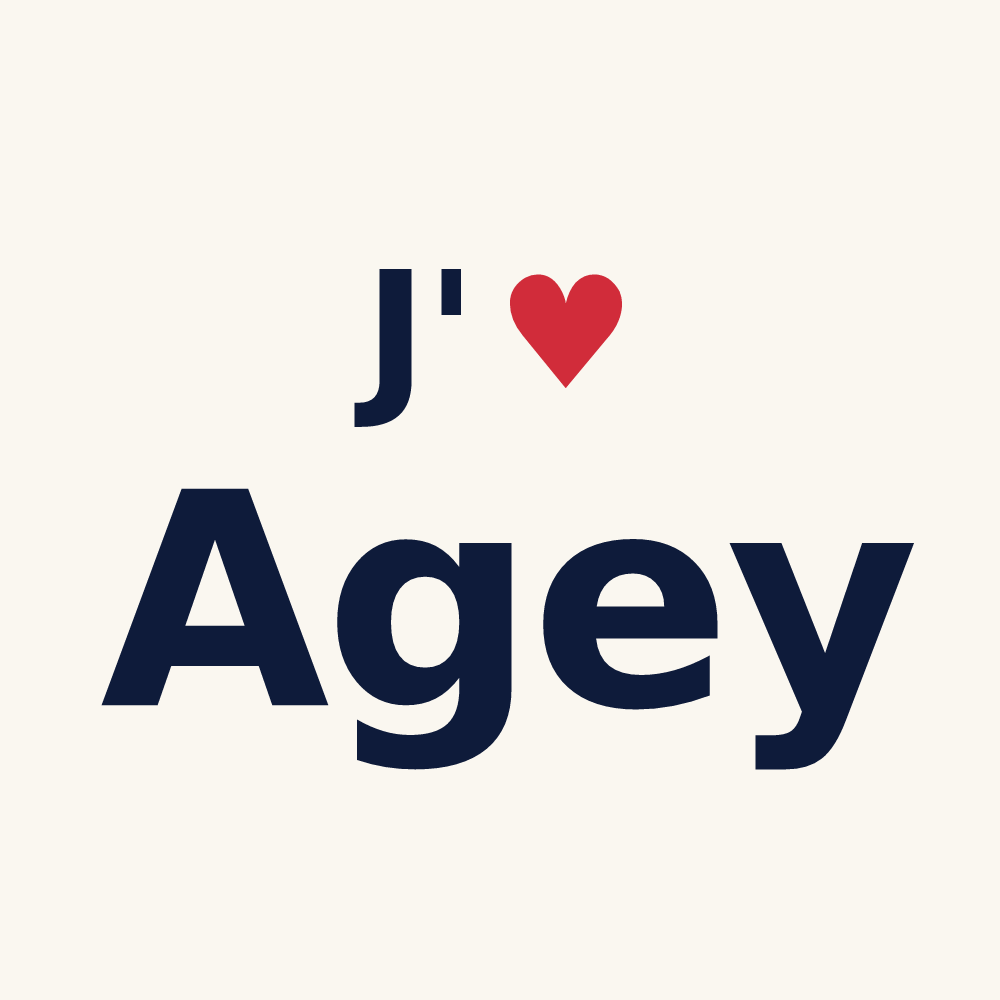 Tasse personnalisée Agey — design J'aime Agey