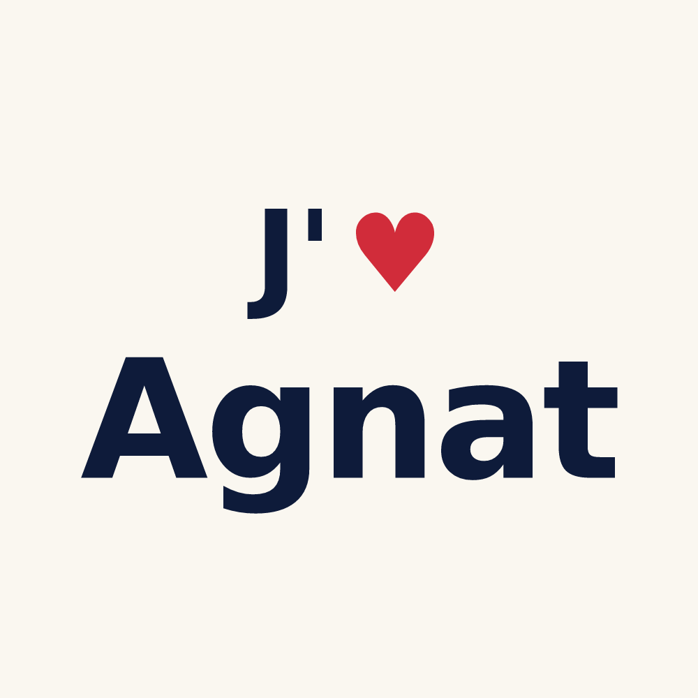 Tasse personnalisée Agnat — design J'aime Agnat