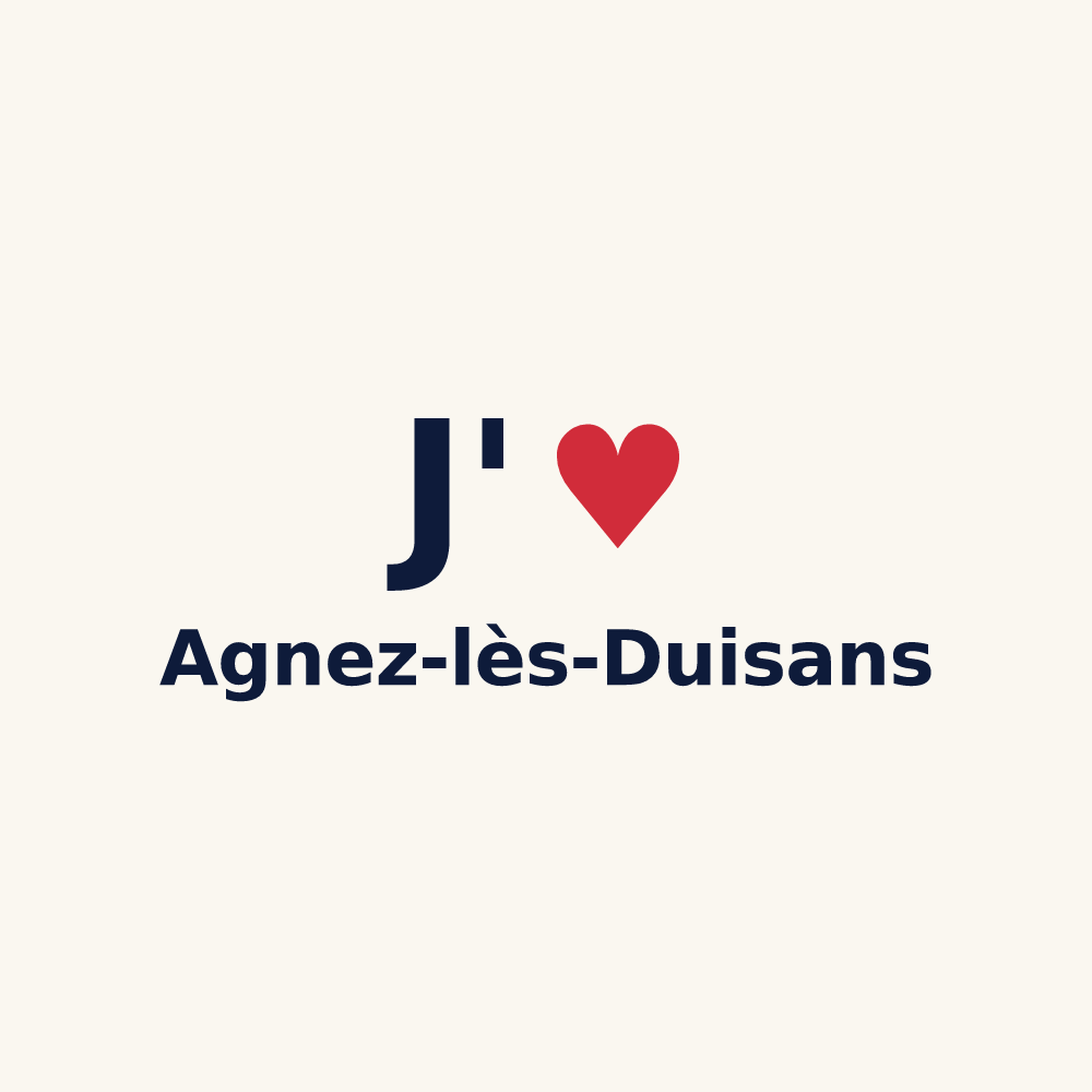 Tasse personnalisée Agnez-lès-Duisans — design J'aime Agnez-lès-Duisans