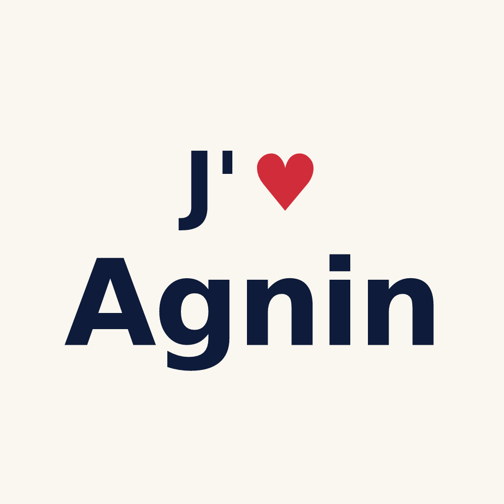 Tasse personnalisée Agnin — design J'aime Agnin
