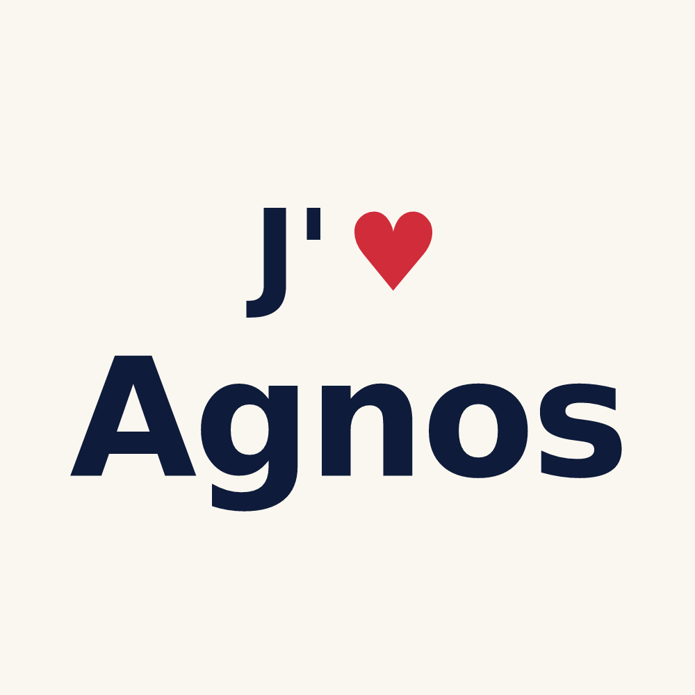Tasse personnalisée Agnos — design J'aime Agnos