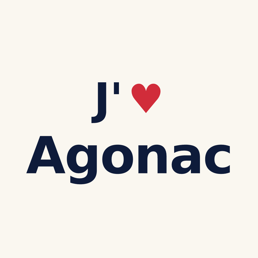 Tasse personnalisée Agonac — design J'aime Agonac