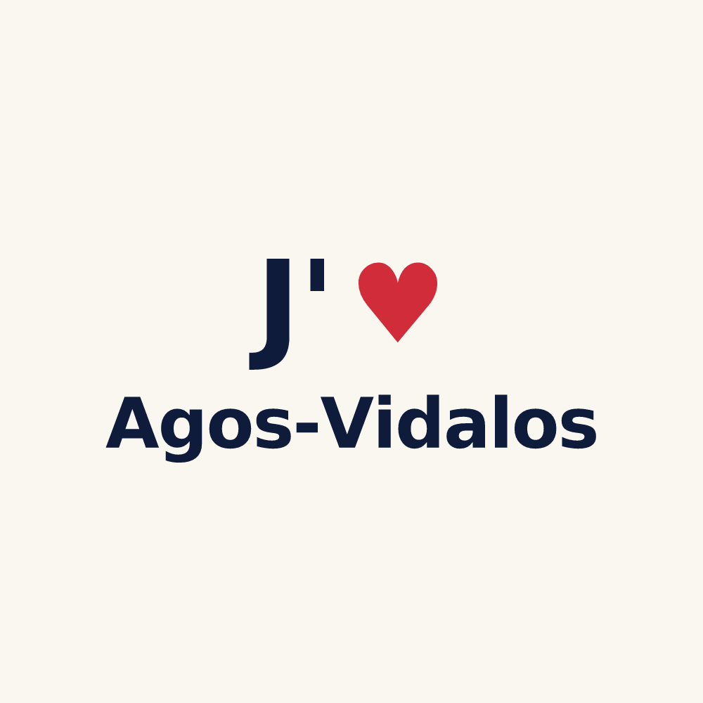Tasse personnalisée Agos-Vidalos — design J'aime Agos-Vidalos