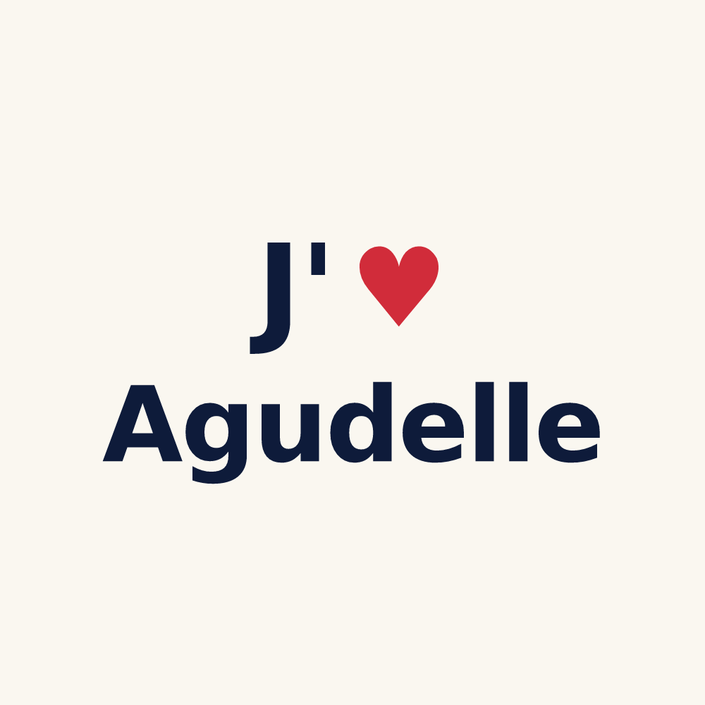 Tasse personnalisée Agudelle — design J'aime Agudelle