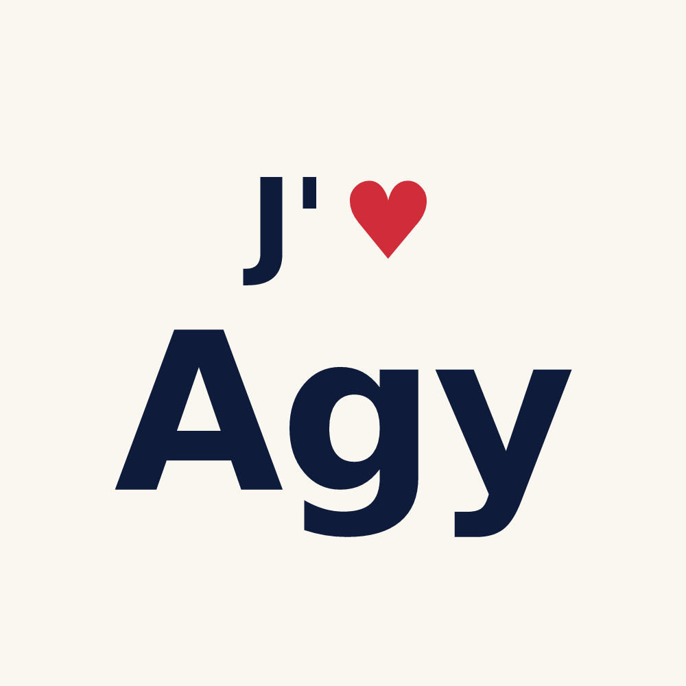 Tasse personnalisée Agy — design J'aime Agy
