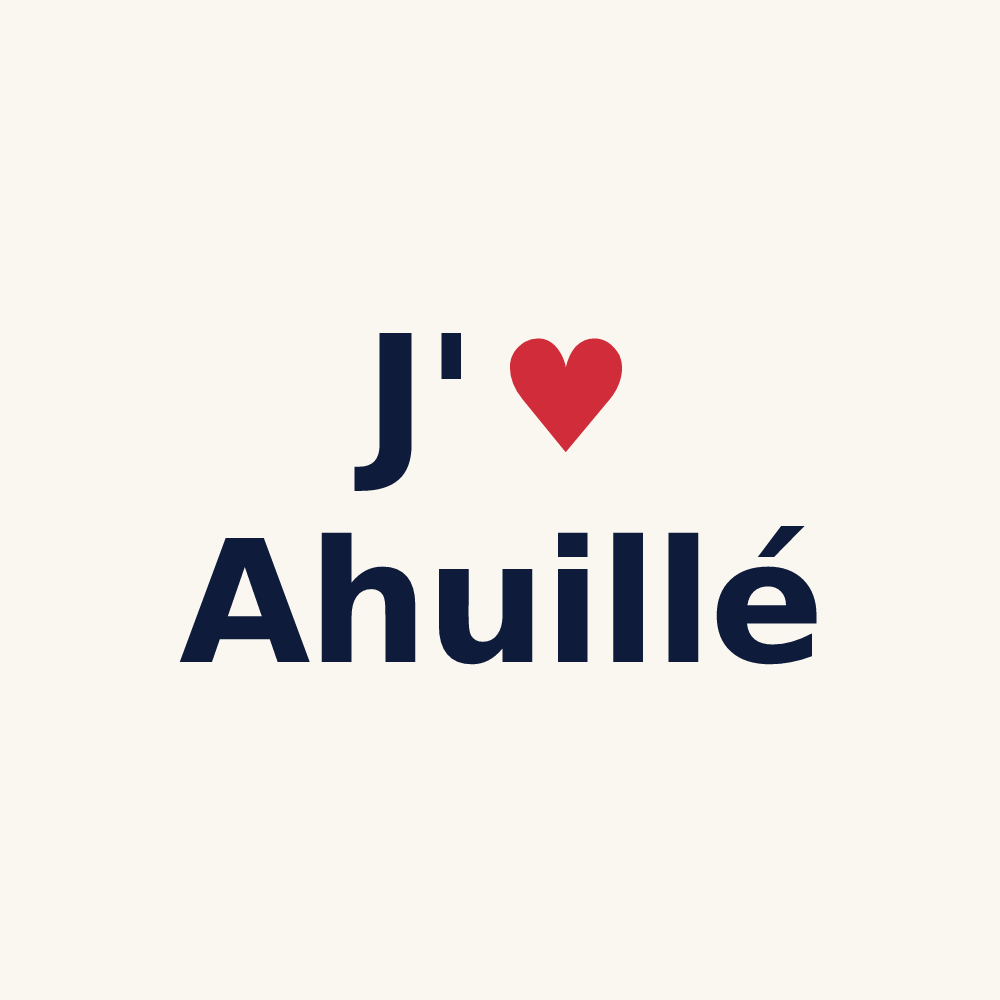 Tasse personnalisée Ahuillé — design J'aime Ahuillé