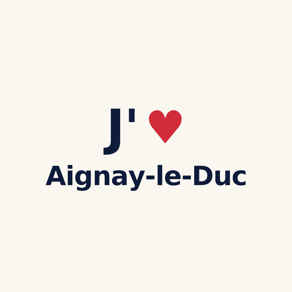 Tasse personnalisée Aignay-le-Duc — design J'aime Aignay-le-Duc