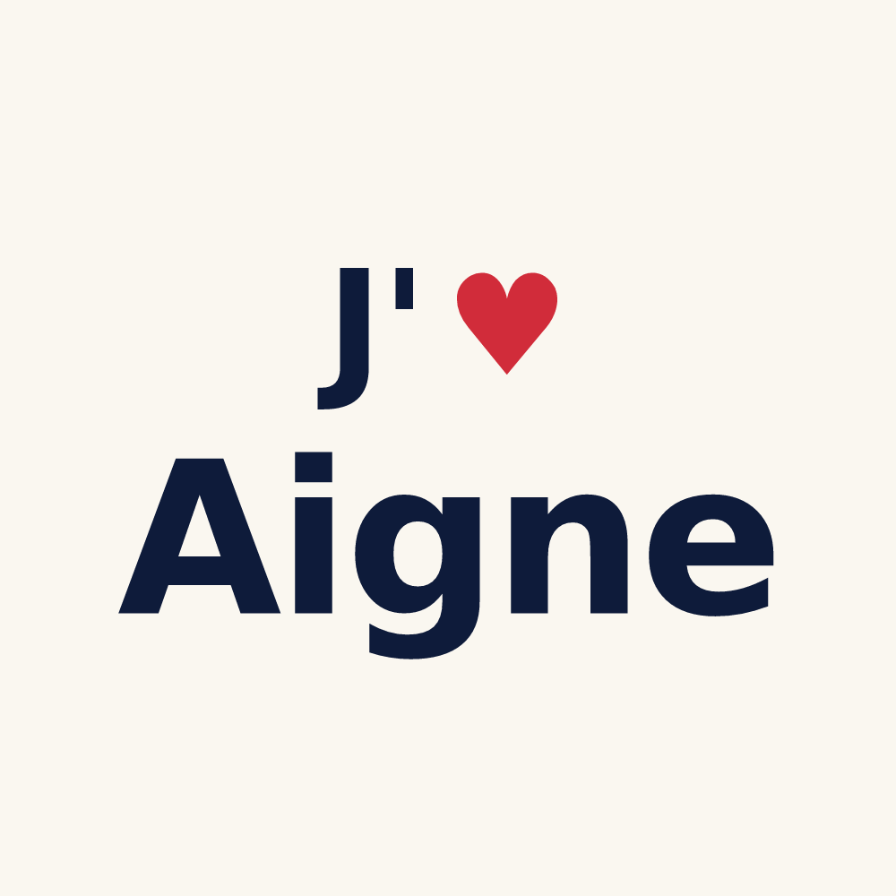 Tasse personnalisée Aigne — design J'aime Aigne