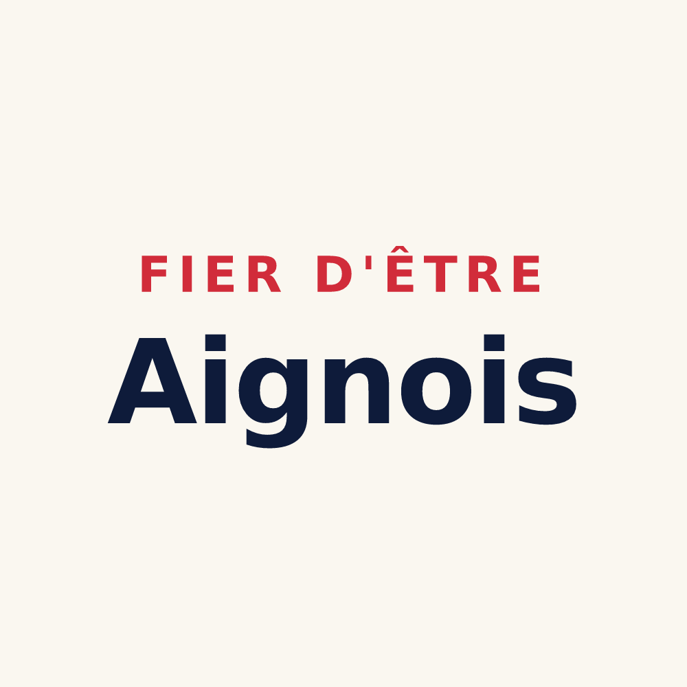 Tasse « Fier d'être Aignois » — design pour Aigne