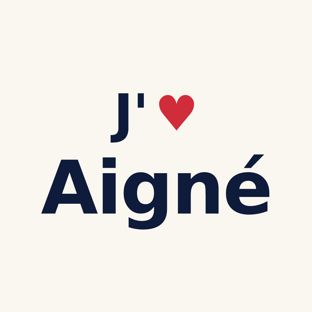 Tasse personnalisée Aigné — design J'aime Aigné