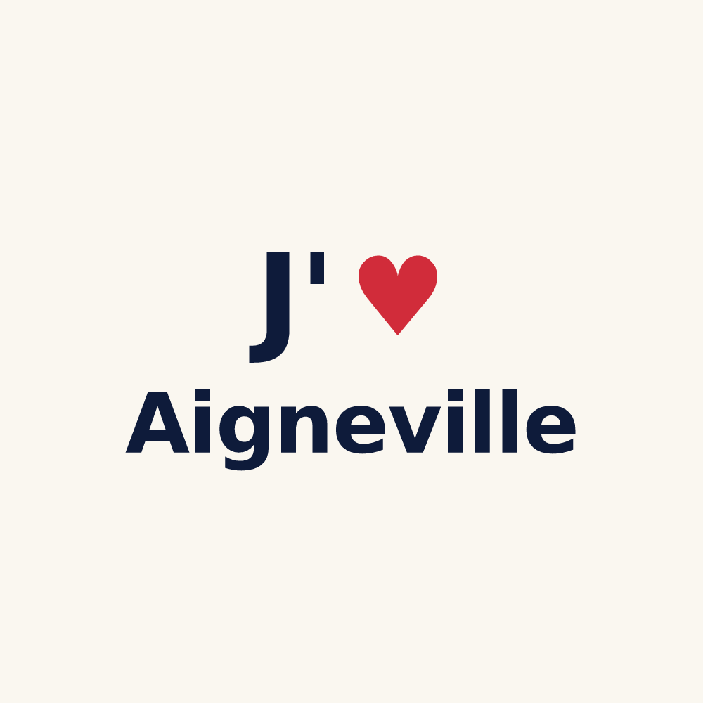 Tasse personnalisée Aigneville — design J'aime Aigneville