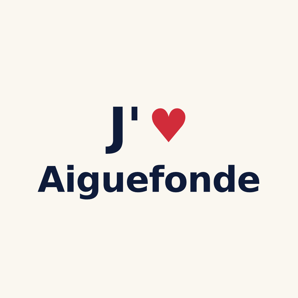 Tasse personnalisée Aiguefonde — design J'aime Aiguefonde