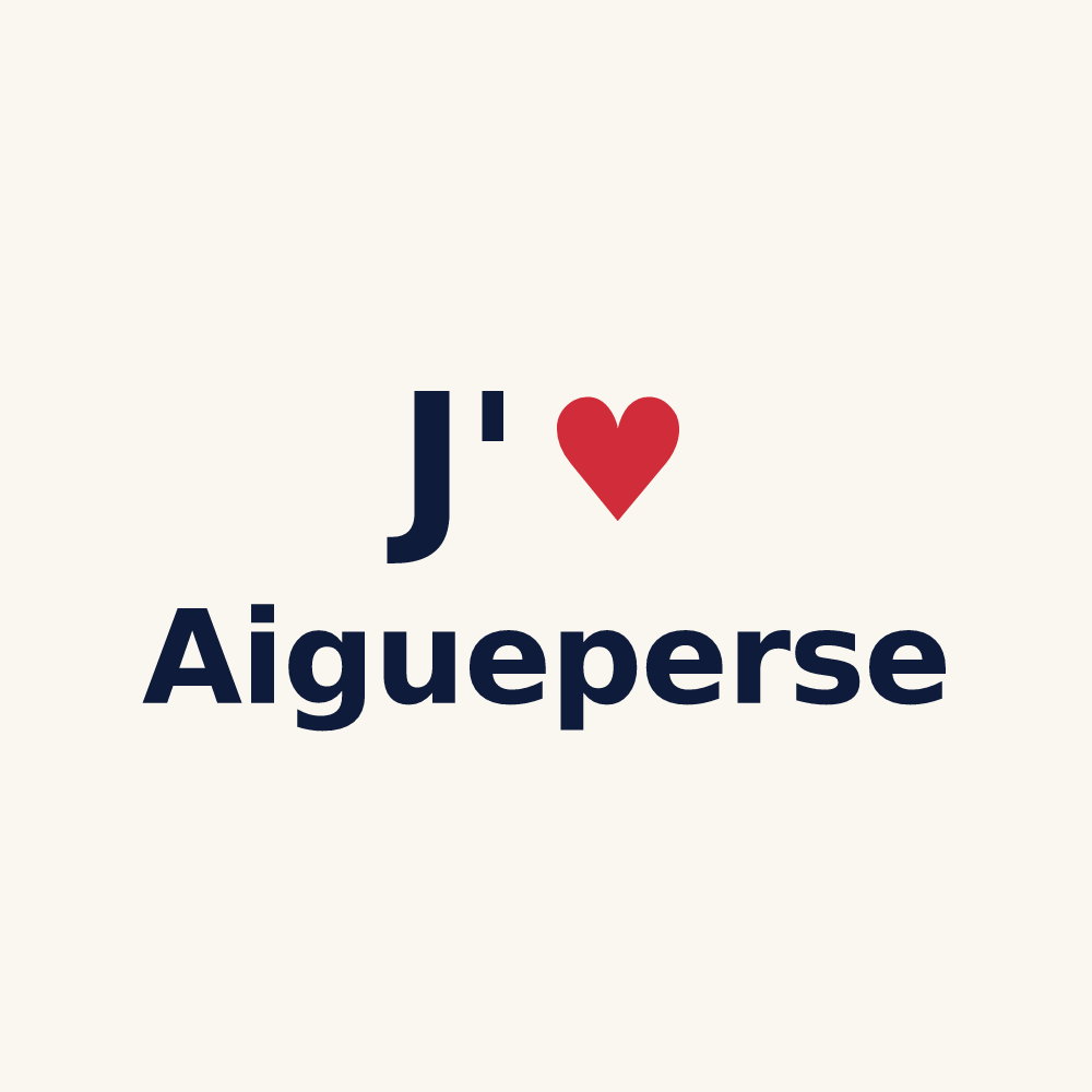 Tasse personnalisée Aigueperse — design J'aime Aigueperse