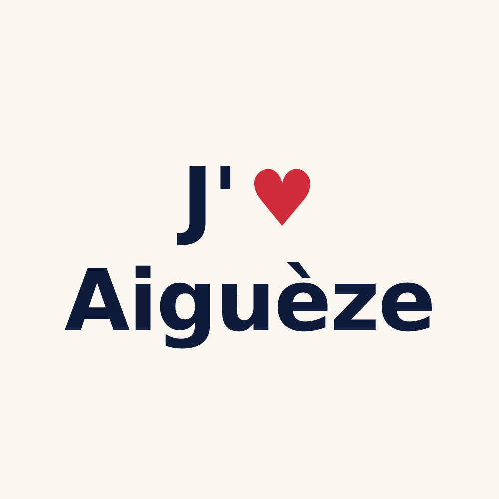 Tasse personnalisée Aiguèze — design J'aime Aiguèze