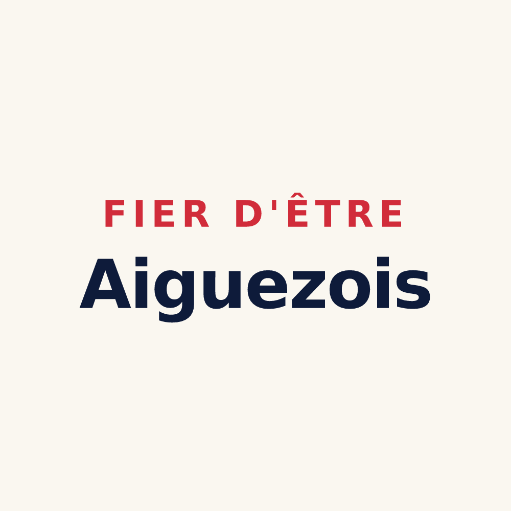 Tasse « Fier d'être Aiguezois » — design pour Aiguèze