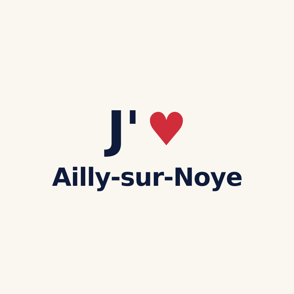 Tasse personnalisée Ailly-sur-Noye — design J'aime Ailly-sur-Noye
