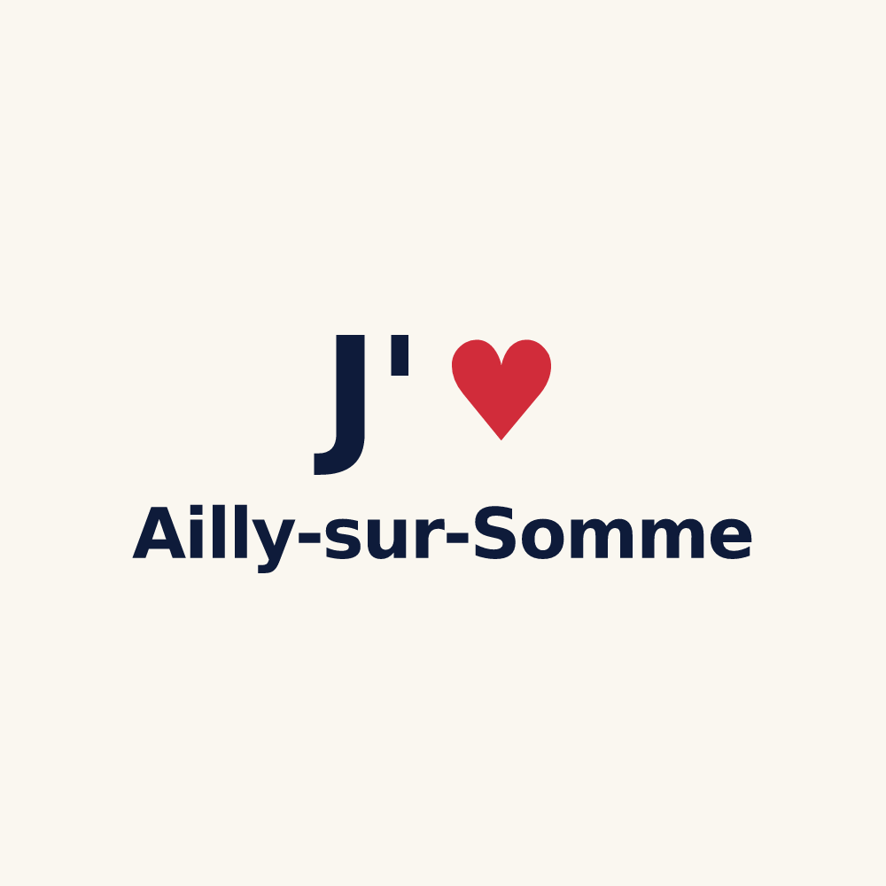 Tasse personnalisée Ailly-sur-Somme — design J'aime Ailly-sur-Somme