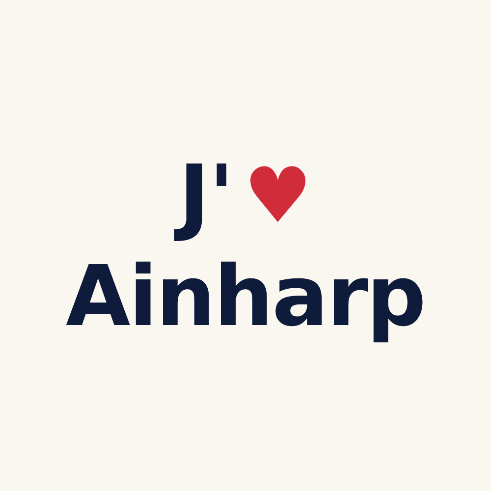 Tasse personnalisée Ainharp — design J'aime Ainharp