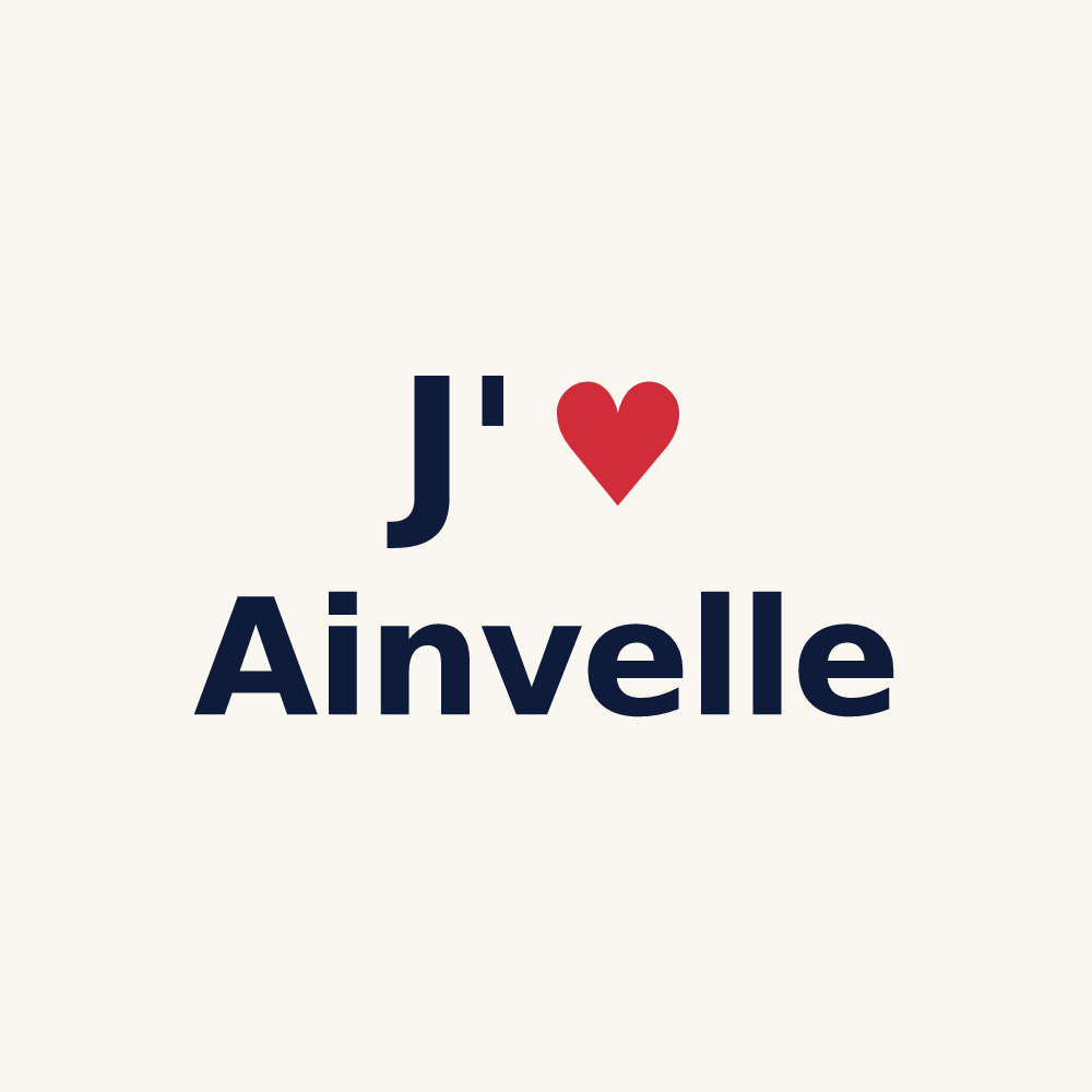 Tasse personnalisée Ainvelle — design J'aime Ainvelle