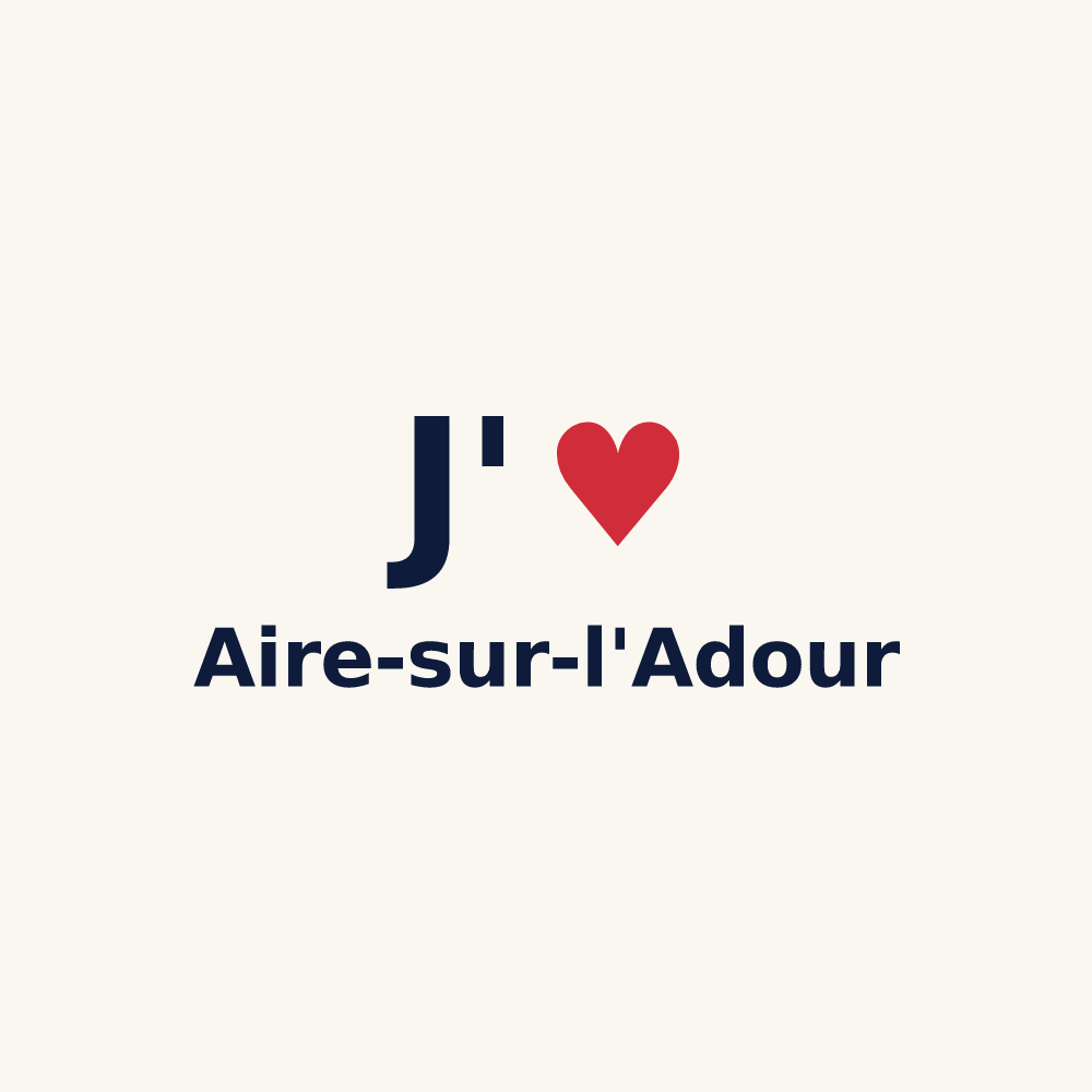 Tasse personnalisée Aire-sur-l'Adour — design J'aime Aire-sur-l'Adour