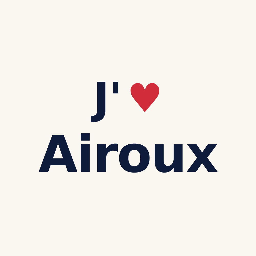 Tasse personnalisée Airoux — design J'aime Airoux